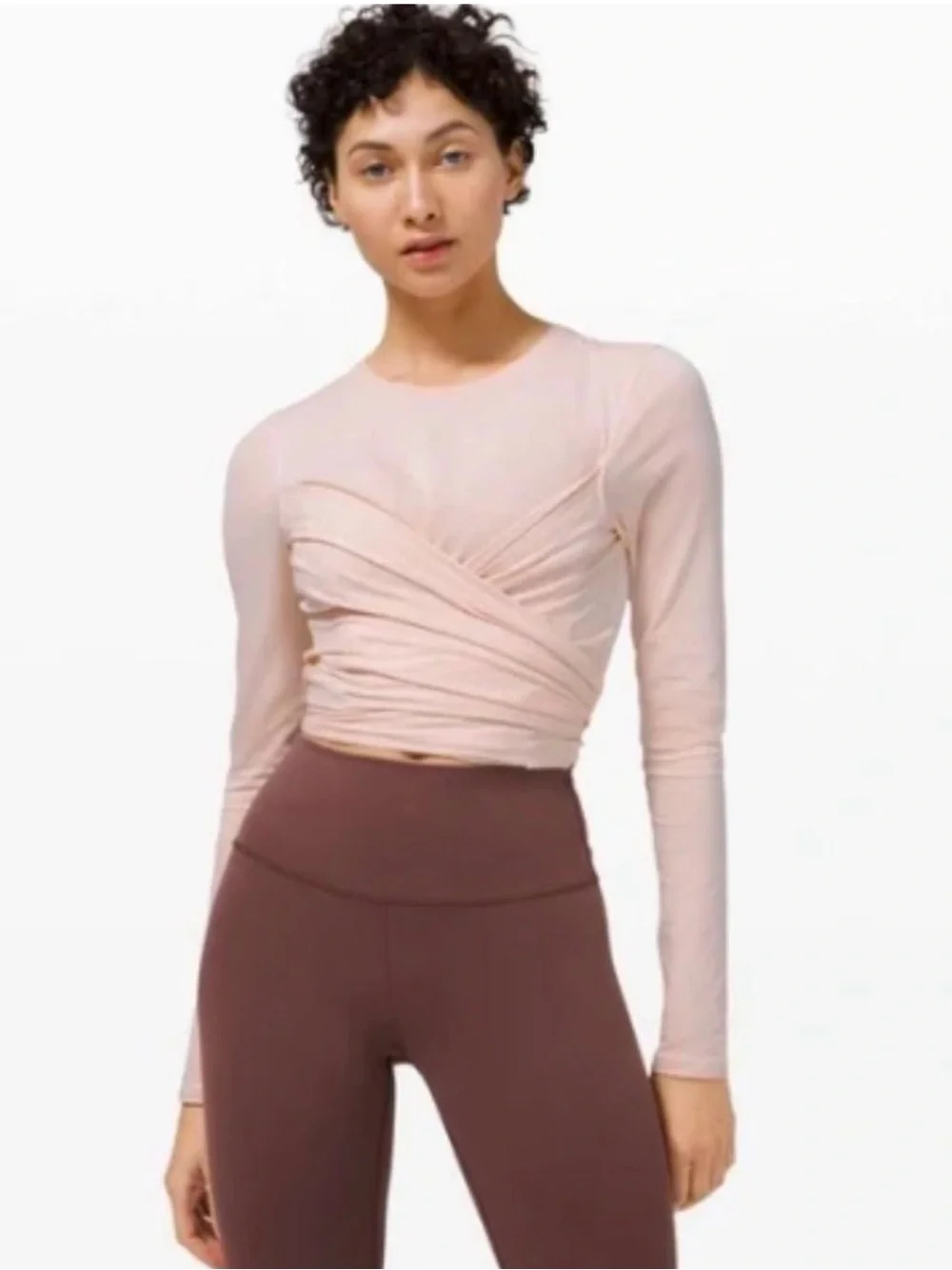 lululemon athletica Blush Pink Long-Sleeve Wrap Top